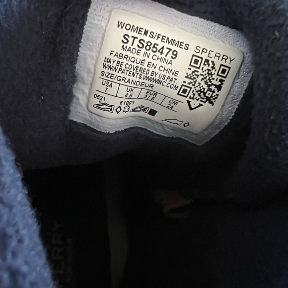 Sperry Duck Saltwater Boots- Blue and Brown Size 7- Like New - Picture 6 of 7